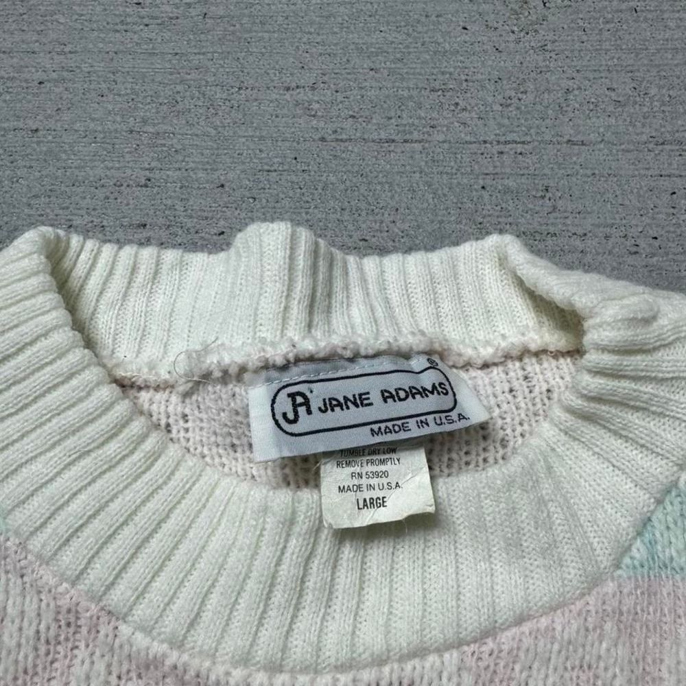 Vintage Jane Adams Knit Pattern Sweater‎ Size Large - Picture 3 of 7